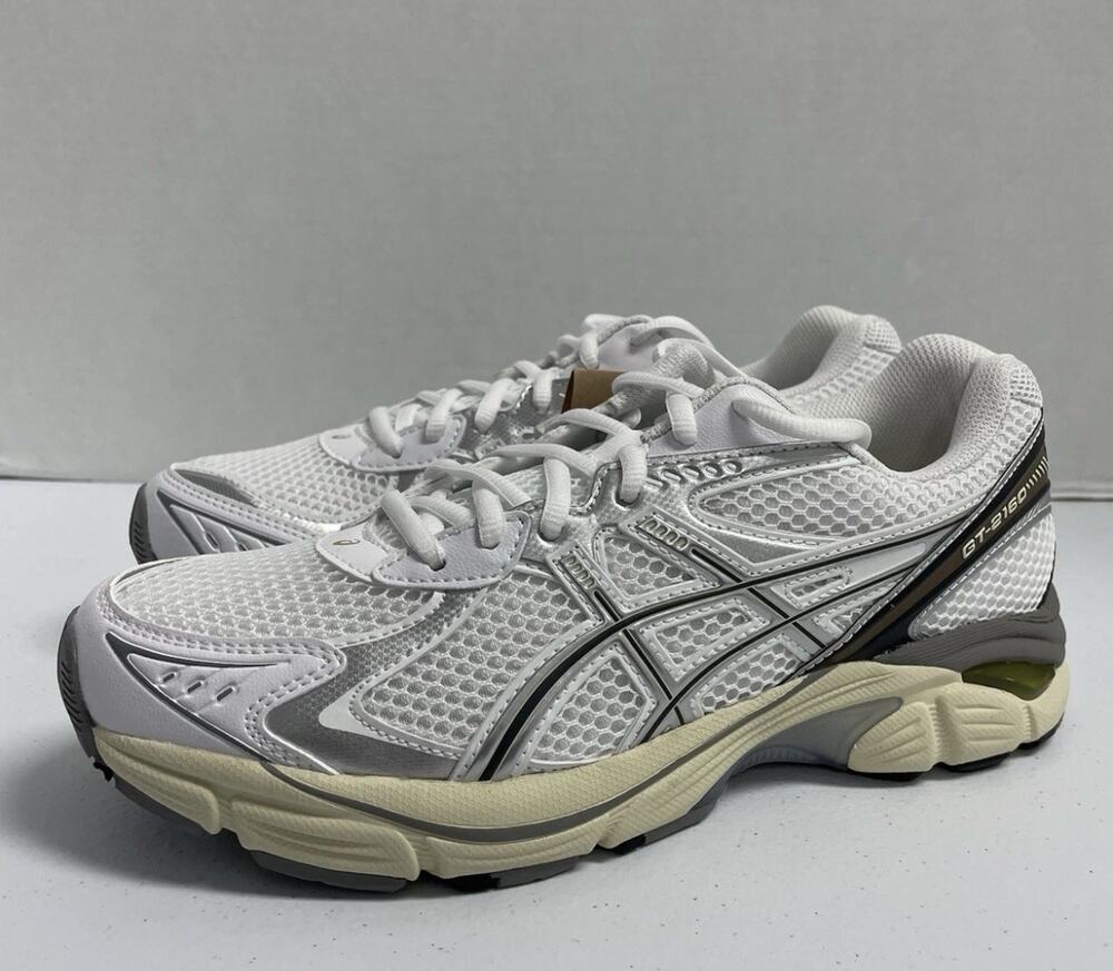 ASICS GT 2160 White Brown Soft Yellow 1203A275 111 Size 10.5 Mesh Runner Workout